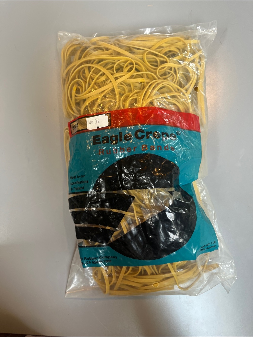 Eagle Crepe Rubber Bands - Yellow